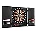 Produktbild OneConcept Dartchamp • Dartautomat • elektronische Dartscheibe • Dartschrank • 150 Spielvarianten • bis zu 8 Spieler • virtueller Gegner • 9 Tasten • LED-Anzeigen • 12 Pfeile • Türen • schwarz