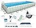 Produktbild INTEX 975x488x132 cm Ultra Frame Swimming Pool 28372 Komplett-Set mit Extra-Zubehör wie: Filterglas, Reinigungsset, Skimmer und Fußbad