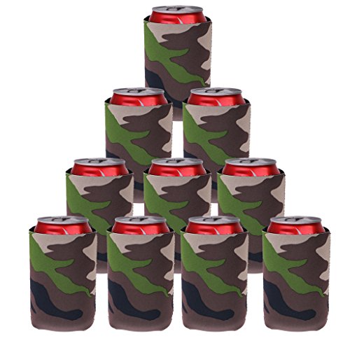 Gazechimp 10x Neopren Dosen Kühltasche Dosenkühler Getränkekühler Bierkühler Tarnung Muster - 2