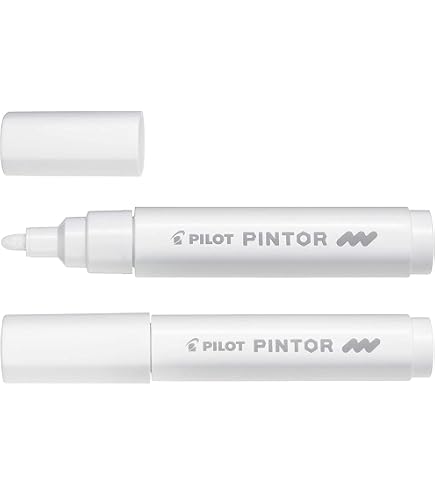 Marqueurs Peinture Multi-surfaces PILOT Pintor - Lot De 6, Pointe Moyenne, à Base D'eau, Séchage Rapide | Pour Textile, Verre, Bois, Pierre, DIY - 4