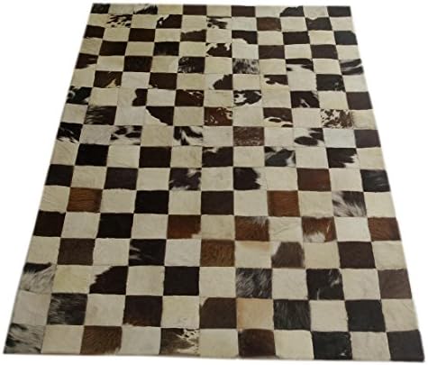 Handmade Cowhide Patchwork Rug - Beautiful Hair on Carpet - Luxurious Rug - R-22