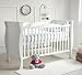 MCC Solid Wooden Baby Cot bed Sleigh Cotbed Toddler Bed & Premier Water repellent Mattress Made in England
