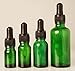 6 Pcs Refillable Serum Pipette Drop Bottles Wholesale Green Glass Eye Dropper Bottles Aromatherapy Essential Oils 5 ml Empty Bottles