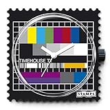 uhrentest demenz Zifferblatt Test Pattern auf grauem Lederarmband von Stamps
