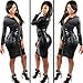 Produktbild Zantec Plus Size Sexy Lingerie PVC Latex Bodys Kunstleder Fetisch Dominatrix Bandage Long Sleeves Nachtclub Wear Zipper Kleid Schwarz