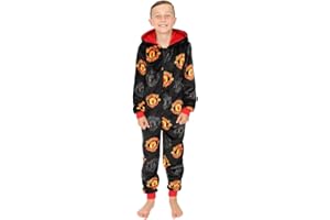 Manchester United Football Club Boys Fleece Sleepsuit Kids All in One