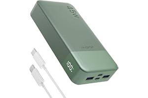 JUOVI Power Bank Portatile J2621, Batteria da 20000 mAh, Ricarica Rapida da 45 W, Compatibile con Switch, MacBook, Tablet, Dell, HP, Notebook, Samsung, iPhone 16 15 14 13, Steam Deck