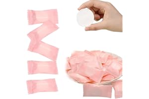 USTNIR 20 Mini-Serviettes compressées pour Voyage et activités de Plein air. Pratique, hygiénique et jetable. Petite Serviette Visage, Oshibori ou rince Doigts pour Activité en Plein Air