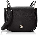 saddle schuhe Reißverschlussfach innen Tommy Hilfiger Damen Th Core Saddle Bag Umhängetasche, Schwarz (Black), 19x24x5cm