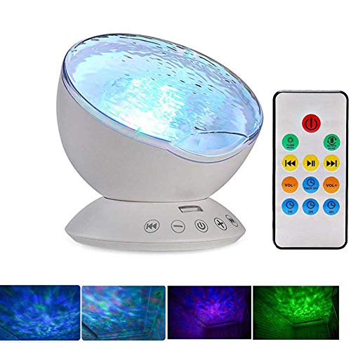 Preisvergleich Produktbild Autbye Bunte LED Nachtlicht Stimmungslichter Ozean Projektor Wellen Lampe Deckenlampe Projektionslampe Ozeanwellen Dekoration Licht Baby Kinder Schlafzimmer Wohnzimmer Party Kindergeburtstag Geschenk