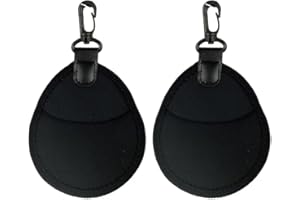 TorSor 2 Pack Lens Filter Pouch Mini Storage Bag Sleeve Protective Case with Keychain Hook 2 Pockets for Camera CPL MC UV ND 25mm-77mm 43mm 46mm 49mm 52mm 55mm 58mm 62mm 67mm, Black