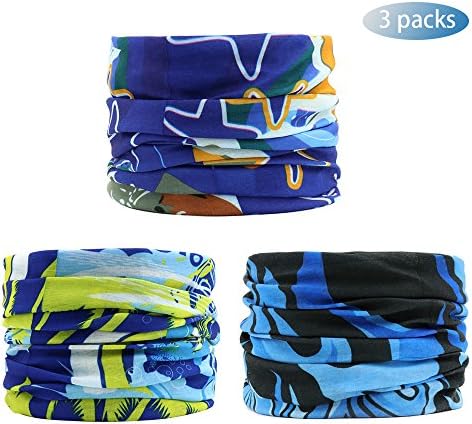 (3 Pack)Sports Scarf, Acoki Trend All-Match Elastic Multifunctional Headband Versatile Tube Mask Outdoor Sports Seamless Magic Headwear For Hiking, Camping, Running, Riding, Motorcycling, Fishing, Yoga