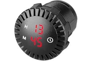 ASUDARO Car LED Clock Touch Clock 12V / 24V Waterproof Car Digital Clock Car Clock Socket Mini LED Digital Clock Mini Portable Digital Luminous Clock 2.01 inch Diameter for Cars, Ships, SUV, Motorcycle