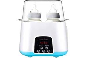 GZIZTX Baby Bottle Warmer, Double Bottle Sterilizer with Touch Screen and Remote Control, Multifunctional Bottle Warmer, Large Capacity Fast Baby Food Warming and Defrosting