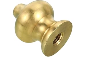 PATIKIL 1/4-27 lampes Boule Terminale Capuchons Bouton, Abat-jour Harpe Supérieur Vis décoreration pour Table lampess, Solide Laiton