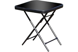 RUNADI Kingfisher FSDT Table d'appoint Pliante pour Le Jardin ou la terrasse Noir