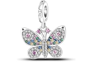 KUNSIR Charms Abalorios Colgante para mujer, plata de ley 925, compatible con pulseras y collares Pandora, compatible con pulseras europeas para mujeres y niñas C9