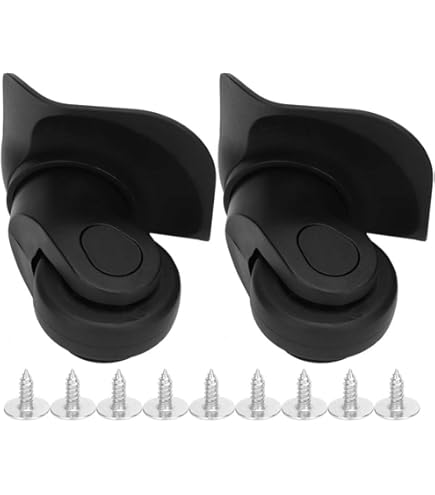 1 Paire De Roues Universelles Pour Valise - Rotation 360° - Remplacement Facile - Caoutchouc Silencieux