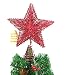Produktbild Christmas Concepts® 10"Red Springy Star mit roten LED-Lichtern - Christbaumspitzen-Stern/Weihnachtsdekoration