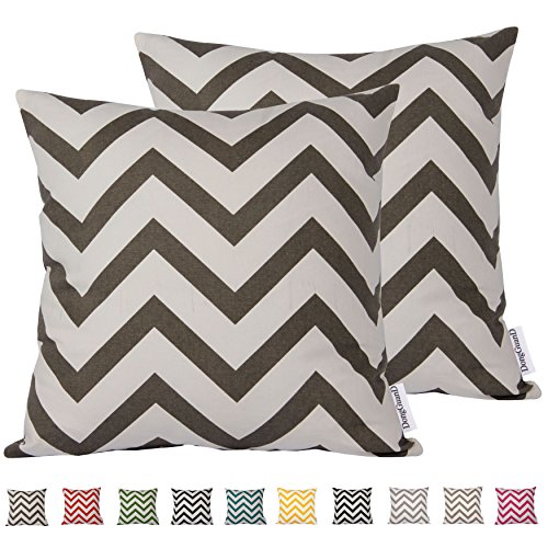 dongguandong® 2pc-pattern Dekorative geometrische Kissenbezug Kissenbezug für Sofa Überwurf Kissen Fall, dunkelgrau, 45 x 45 cm