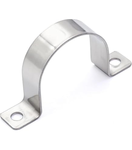10 U-förmige Rohrschellen 50 Mm – Aus 304 Edelstahl, Rostfrei, Mit 2 Befestigungslöchern