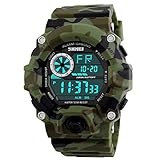 Camo Herren Outdoor Klettern oder Wandern Uhren Funktion 50 m Wasser Proof Double Time Armbanduhr für Herren camouflage