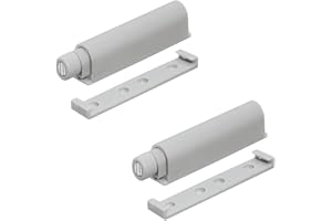 Gedotec Druckschnapper Magnet-Schnapper Push-to-Open Türöffner mit magnetischer Zuhaltung | Türschnapper stark mit magnetischer Gegenplatte | 2 Stück - Druck-Möbelschnäpper Schublade & Schranktüren