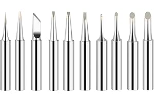 JEOPKO Soldering Iron Soldering Iron Tips, 10Pcs Soldering Tips Kit, 900M Soldering Tips Replacement Solder Iron Tips Kit for Hakko, Atten, Quick, Aoyue, Yihua, Vastar, Sywon, Tabiger, Soaiy
