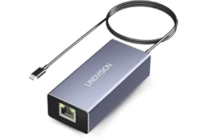 LINOVISION Conversor PoE a USB-C, Datos y Carga a través de un Solo Cable, lEEE802.3af/at PoE Convertto USB Tipo C con Ethernet 10/100Mbps, Salida de 9V/2.22A o 5V/2A, Apto para Teléfonos y Tabletas.