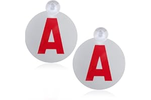 PEACEKING Lote de 2 discos de señalización joven conductor – Ø 15 cm con ventosa – Protección contra rayos UV, reflexión nocturna y alta visibilidad para seguridad vial para conductores novicios