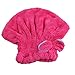 Produktbild ANPI Haare Trocknende Kappe, Schnell Trocknen Weiche Koralle Vlies Stirnband Kapuze Haar Turban, Rose Rot