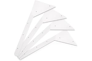 FAS PENDEZZA Serie Angolari Fermavetro per Calcio Balilla - Kit Completo Biliardino, Altezza 4 cm, Materiale in Nylon, Colore Bianco