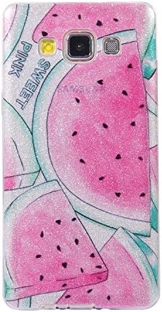 HeBan Luxury Bling Bling Glitter Sparkle Designer Case Shockproof Shining Fashion Style Back Cover for Samsung Galaxy A5 2015 - Fruit Watermelon