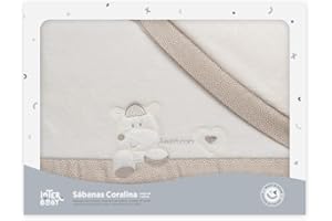 various Interbaby - Juego de Sábanas de Invierno para Minicuna en Coralina (Beige Amoroso)