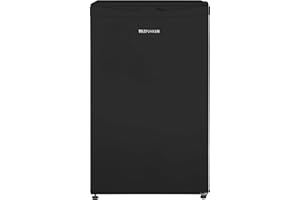 TELEFUNKEN Kühlschrank mit Gefrierfach (nur für Eiswürfel) | Freistehend | 89 Liter Nutzinhalt | Kühlschrank klein mit Gemüsefach | LED-Beleuchtung | Türanschlag wechselbar | CF-33-101-B2 schwarz