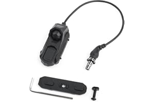 SBGJMY Tactical Flashlight Dual Function Remote Pressure Switch Portable M300 M600 Scoutlight Torch Switch for Mlok Keymod and 20mm Picatinny Rail System (Black)