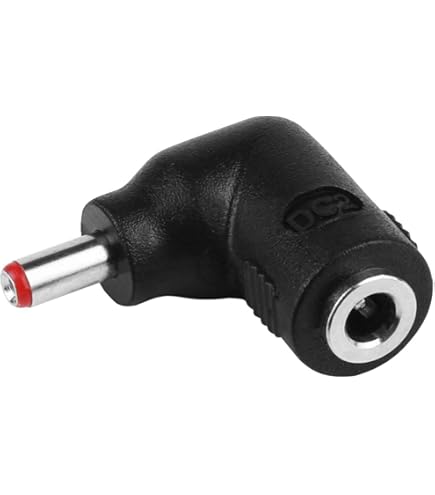 Haakse DC connector - 2.1 x 5.5 - verloop stekker 90 graden