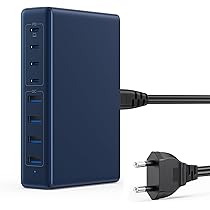 DEESOOCO USB C oplader, 100 W snellader met 4 poorten, voeding PD 3.0, USB- voeding voor MacBook Pro/Air, iPhone 17/16/15 Pro Max, iPad, Galaxy S25 S24 S23