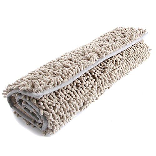 Leefrei Anti-Rutsch-Beschichtung Badematte /Badvorleger /Badteppich / Duschvorleger (50X80cm, Beige) - 7