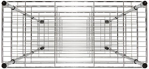 AmazonBasics Regal mit 5 Regalböden, mit Rädern, Chrom - 7