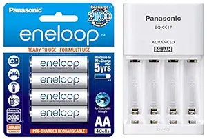 Panasonic Battery Eneloop 2100 Mah AA Battery + Advanced Battery Charger