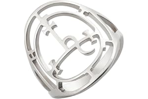 EUEAVAN Sigilo de Lilith Anillo para Mujeres Hombres Demonio Lilith Diosa Declaración Anillo Signo de Lucifer Pagano Brujería Mitología joyería Lilith Regalo