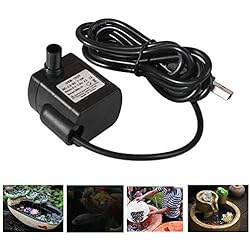 Baiwka Pompe à Eau Submersible, Mini-Fontaine Fonctionnelle Multifonctionnelle pour Mini-Bassin Pompe Submersible USB pour Fontaine De Chat/Fontaines pour Animaux De Compagnie, étang/Aquarium