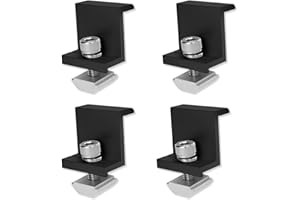 CATOR 4 Pièces Pinces d'extrémité pour panneau solaire avec vis en Z, Fixation Panneau Solaire Bornes d'extrémité de 30 mm - Noir - Pour installations photovoltaïques