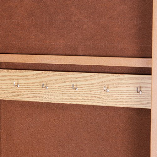 Songmics 153 x 35,5 x 35 cm Schmuckschrank Spiegelschrank Holzfarbe JBC77M - 8