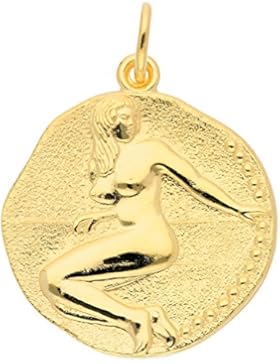 Gold 8 k ( 333 ) Sternzeichen Anhänger - Jungfrau - Ø 18,2 mm