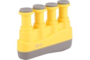Drfeify Wzmacniacz palców, przenośny trener palców, zmienna siła napinania, przyrząd treningowy, instrument keyboard dla dzieci (żółty), akcesoria do gier