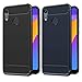 Price comparison product image VGUARD [2 Pack] Case for Huawei Honor 8A / Huawei Y6 2019 / Huawei Y6 Pro 2019, Silicone Resilient Shock Absorption and Carbon Fiber Design Bumper Protective Cover (Black+Blue)
