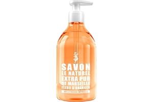 Savon Le Naturel - Extra Pur de Marseille à la Fleur d'Oranger - 500 ml (Paquete de 1)