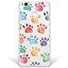 Produktbild Huawei P9 Lite Hülle, WoowCase® [Hybrid] Handyhülle PC + Silikon für [ Huawei P9 Lite ] Hund Fußabdruck Handytasche Handy Cover Case Schutzhülle - Transparent